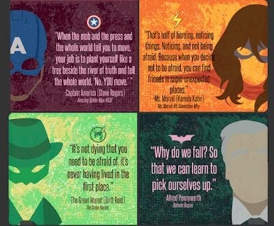Inspirational Quotes From Superheros and Comic Books [Infographic]