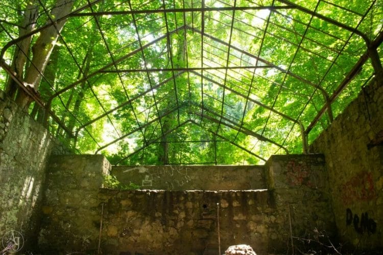 cornish estate ruins greenhouse ruins