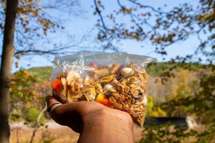 Food for the nature hiking trail