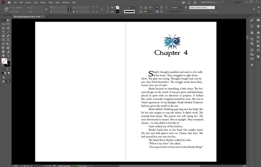 Book Formatting Chapter heading  
