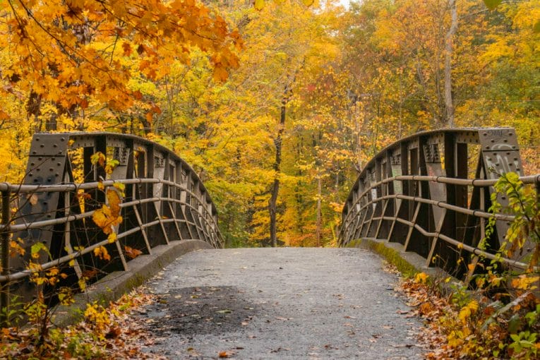 Autumn Steel Bridge in Garrison NY