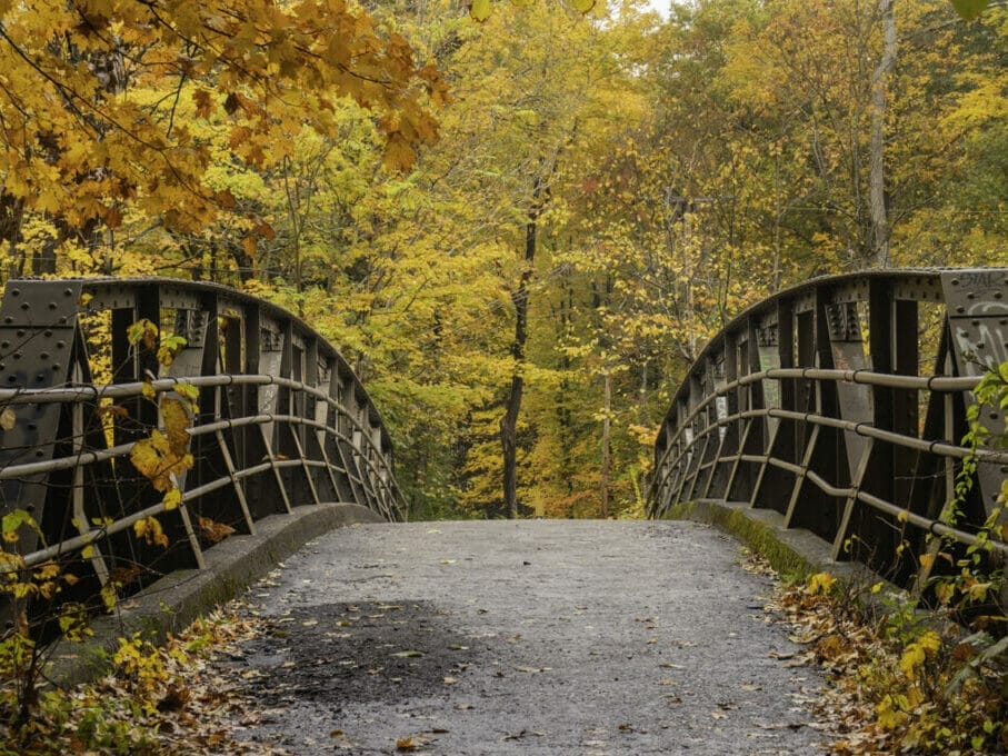 Autumn Steel Bridge in Garrison NY